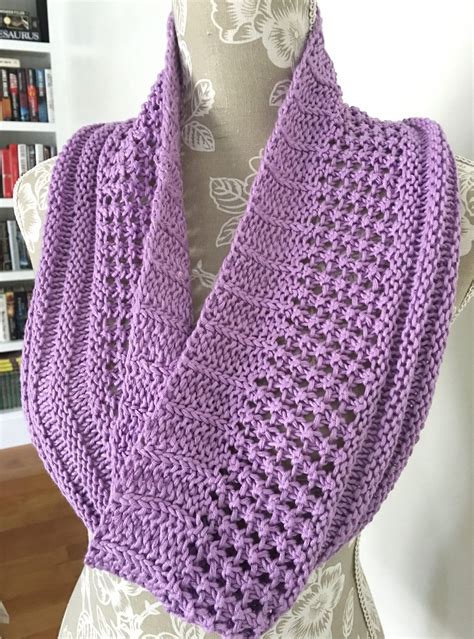 Free Knitting Pattern For Easy Layer Cake Loop Infinity Scarf