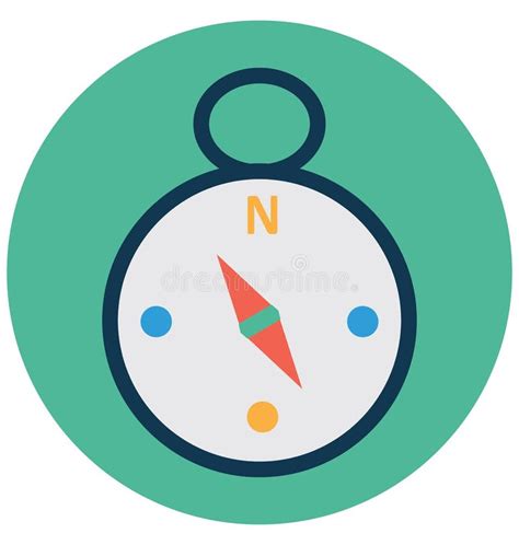 Compass Map Isolated Vector Icon That Can Easily Modify Or Edit Stock
