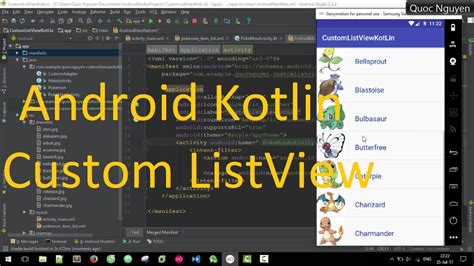 Android Kotlin Custom Listview With Image And Text Youtube