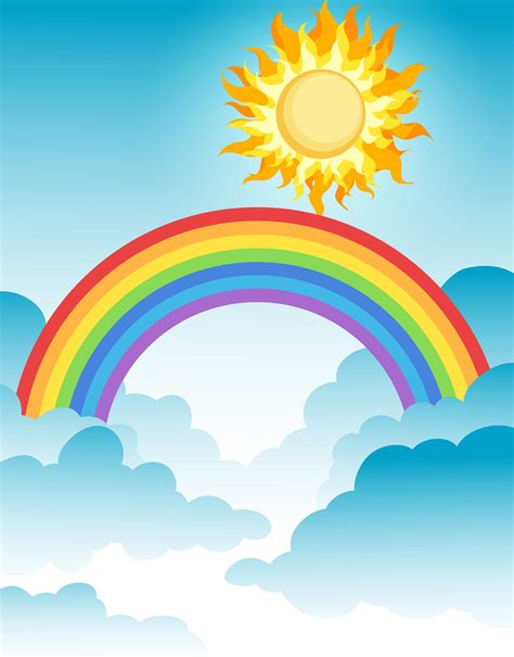A Beautiful Rainbow Over The Sky 419850 Vector Art At Vecteezy