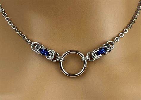 Submissive Day Collar Bdsm O Ring Chainmaille 247 Wear Locking