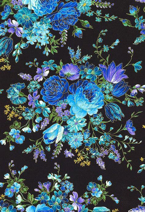When your walls bloom, your entire home shines. Enchanted - Twilight Dreams Bouquet - Quilt Fabrics from www.eQuilter.com | Art, Cute wallpaper ...