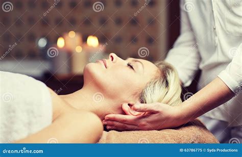 Close Up Of Woman Having Face Massage In Spa Stock Image Image Of Medicine Closeup 63786775