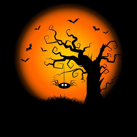 Creepy Halloween Tree Clip Art