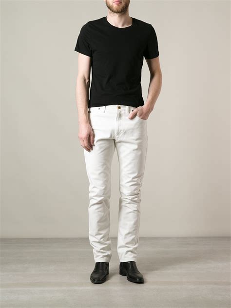 Mens white denim slim fit. Lyst - Tom Ford Slim Fit Jeans in White for Men