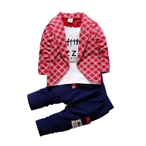 2 Pcs Autumn Boys Formal Clothing Kids Attire For Baby Boy Clothes