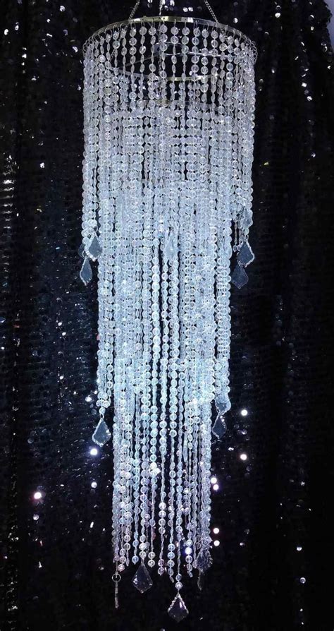 34 Iridescent Bead Chandelier Wedding Centerpiece Acrylic Crystal