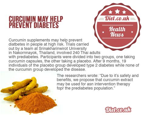 All our recipes have been checked and approved by a specialist team of dietitians, so you'll always know what's in your food. Curcumin supplementation may help prevent diabetes in the prediabetic population. For more ...