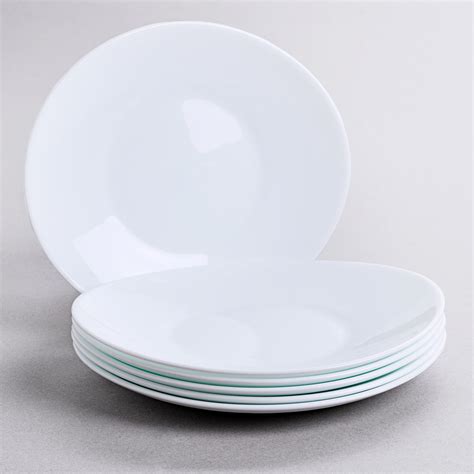 Bormioli Rocco Prometeo Dessert Plates Tempered Opal Glass Set Of 6