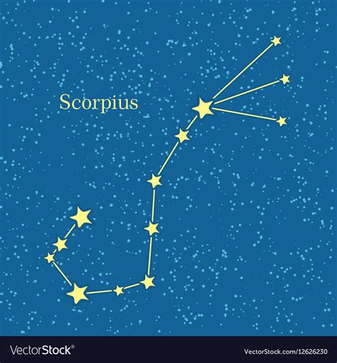 Night Sky With Scorpius Constellation Royalty Free Vector