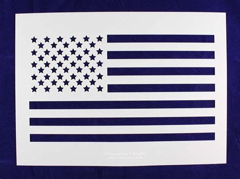 Mylar 14 Mil Large Us Flag Stencil Straight Paintingcraftstemplate