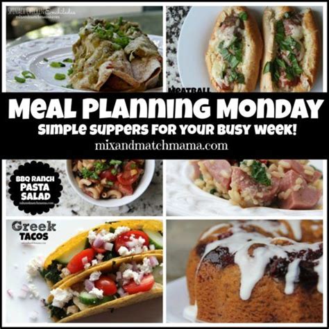 Meal Planning Monday Mix And Match Mama Bloglovin