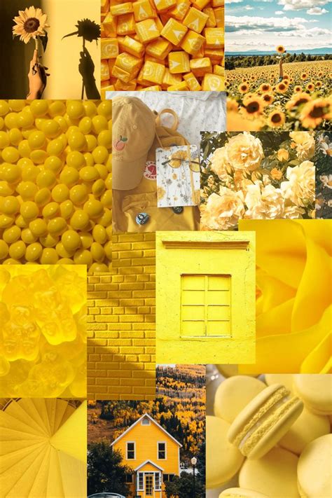Yellow Wall Collage Kit Summer Wall Collage Kit Vsco Wall Etsy