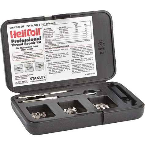 Helicoil Thread Repair Kit UNF Thread Size Set Of Raptor Supplies Worldwide