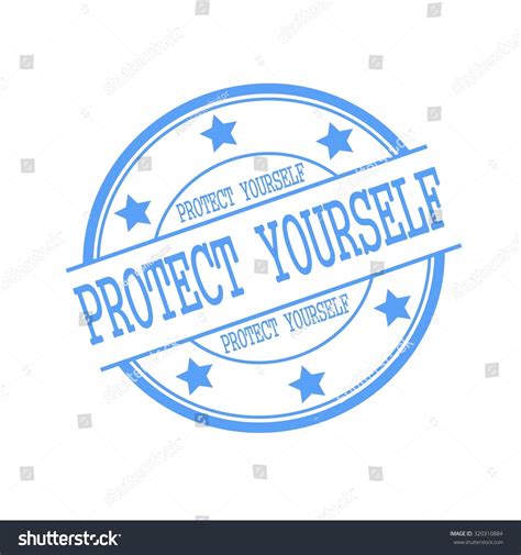 Protect Yourself Blue Stamp Text On Stock Illustration 320310884
