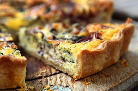 Blue Cheese And Red Onion Quiche British Recipes Goodtoknow