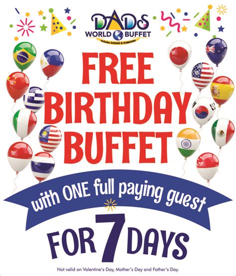 Birthday Promo Restaurants In The Philippines Upated 2019