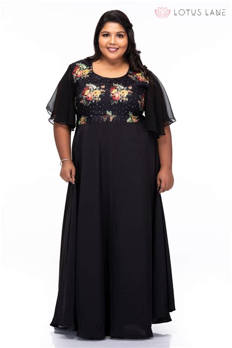 Black Party Wear Dress Plus Size Dresses