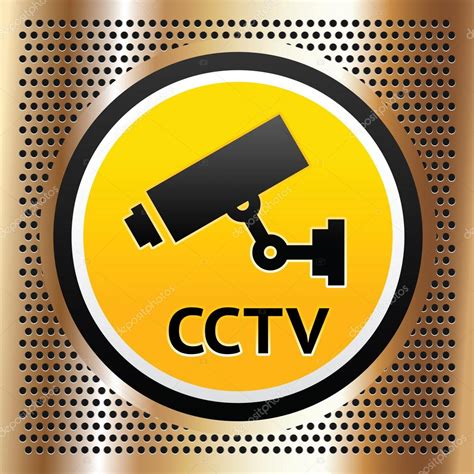 Cctv Symbol On A Golden Background — Stock Vector © Ecelop 13179068
