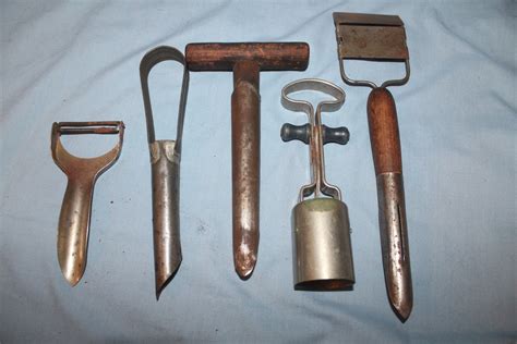 Group Of 5 Antique Apple Peelers Corer And Multi Purpose Tools Etsy