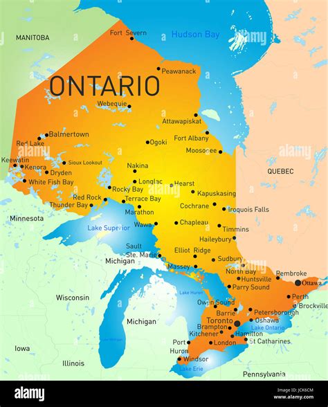 Ontario Map Vector Hi Res Stock Photography And Images Alamy