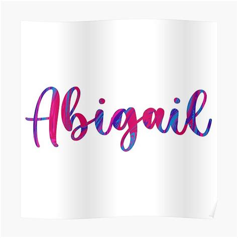 Abigail Personalized Name Poster By Krabstyx Redbubble