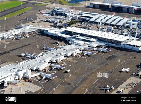Domestic Terminal 2 And Terminal 3 At Sydney Airport Aerial View Of