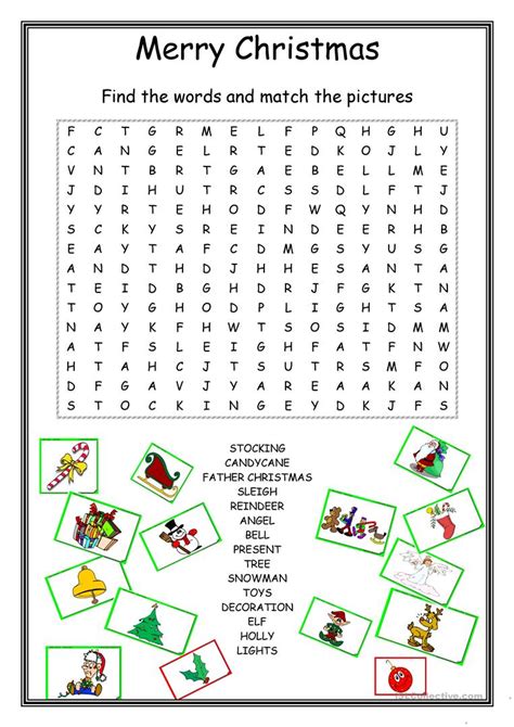 Christmas worksheets christmas movies christmas quotations christmas songs christmas jokes. Christmas Wordsearch - English ESL Worksheets for distance ...