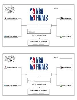 Can you predict the nba finals? NBA Finals/March Madness Final Four Basketball Bracket by ...