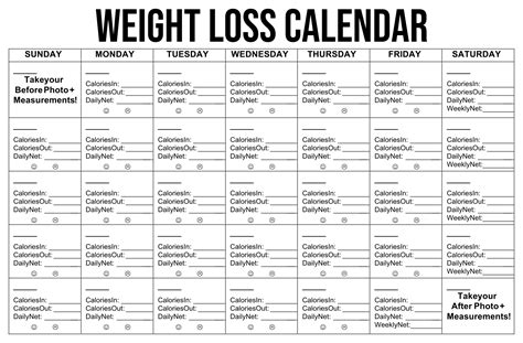10 Best Weight Loss Charts Printable Monthly
