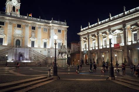 Piazza Del Campidoglio Sulla Cima Della Collina Di Capitoline A Roma
