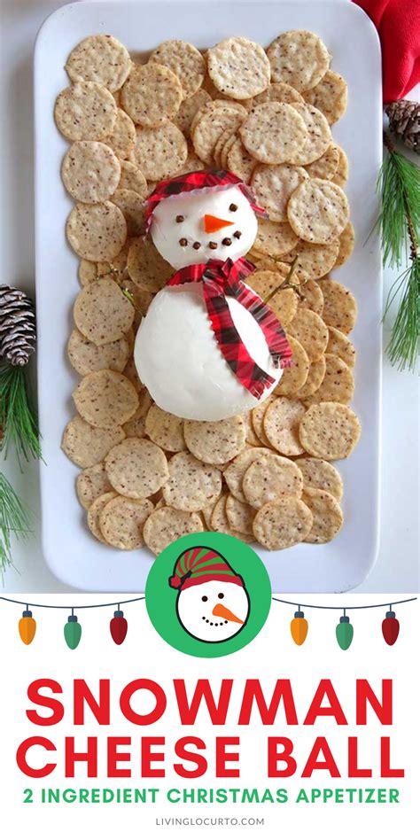 Snowman Cheese Ball Recipe Christmas Party Food Best Christmas