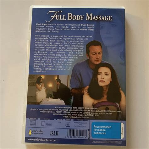 full body massage dvd 1995 mimi rogers bryan brown all regions retro unit
