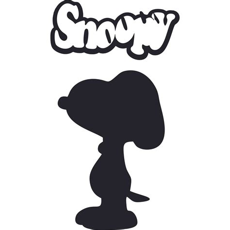 Black Snoopy Silhouette Snoopy Dog Customized Wall Decal Custom Vinyl