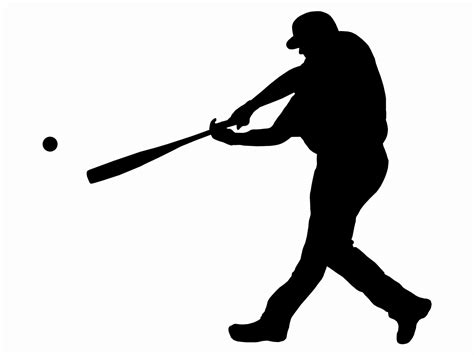 Baseball Player Silhouette Vector At Getdrawings Free Download