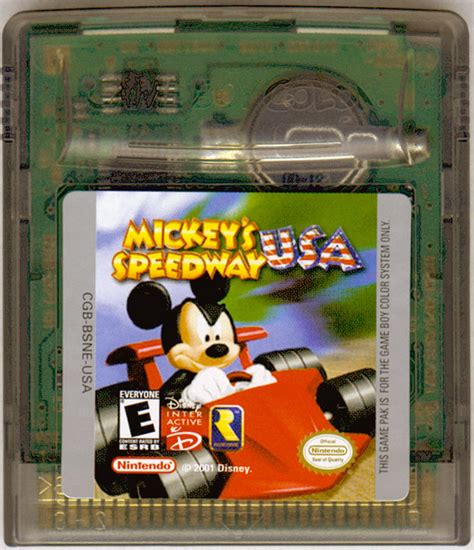 Mickeys Speedway Usa 2001 Game Boy Color Box Cover Art Mobygames