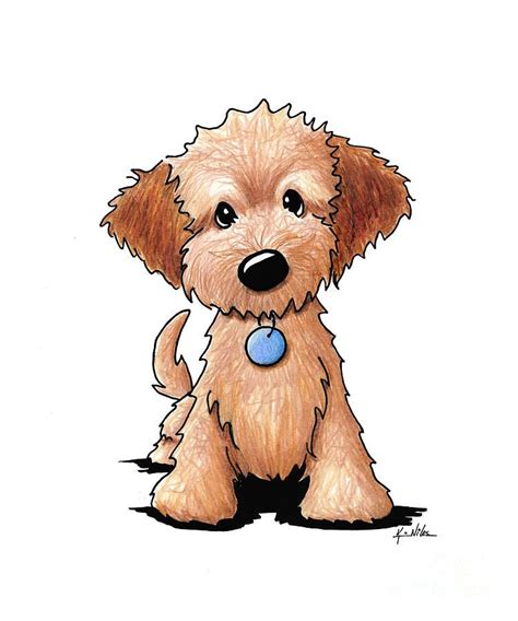 Goldendoodle Puppy Drawing By Kim Niles Cute Dog Drawing Puppy Art