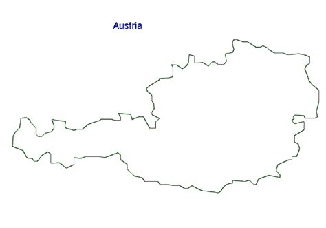 Map Of Austria Terrain Area And Outline Maps Of Austria Countryreports