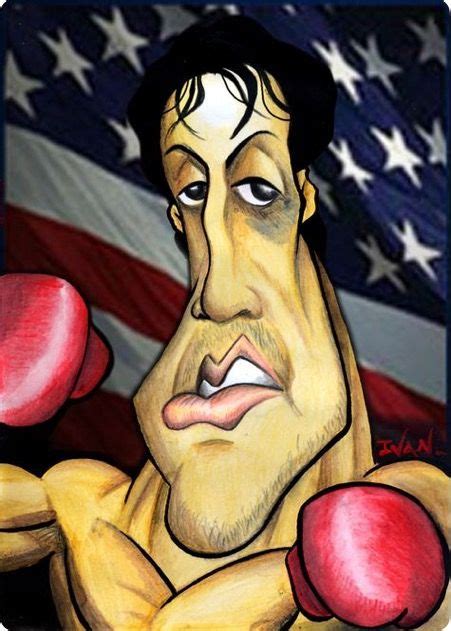Pin By Noodles On Celebrity Caricatures Rocky Balboa Caricature