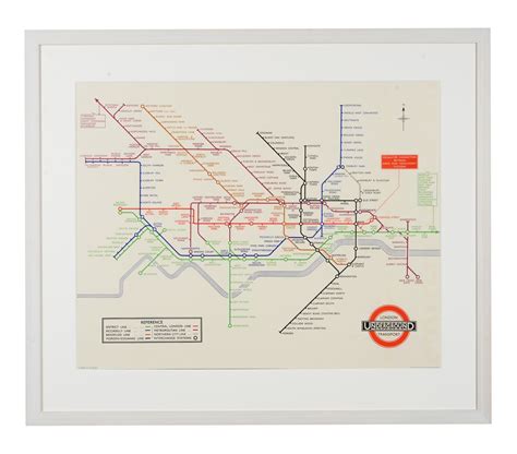 Harry Beck British 1902 1974 London Underground Map Lithograph In