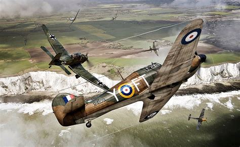Hd Wallpaper Battle Of Britain 1940 Bf109e Wwii Hawker Hurricane