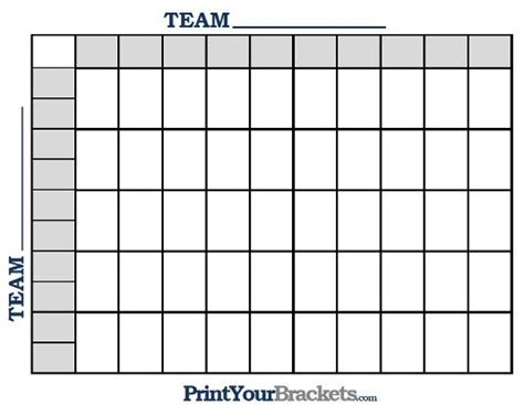 Printable 50 Square Football Pool Grid Football Pool Football