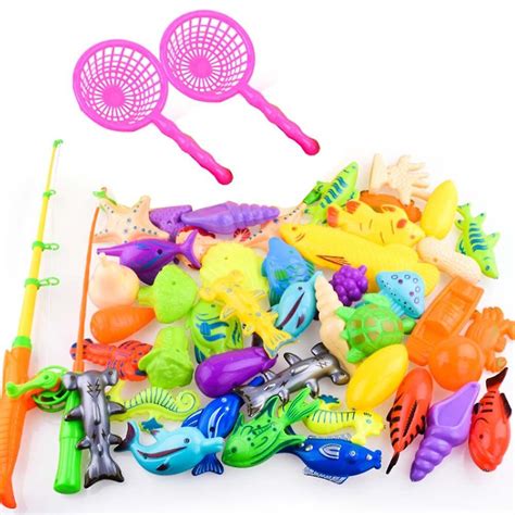 Boy Fishing Toy Set Magnetic Play Water Baby Toys Inflatable Pool Rod
