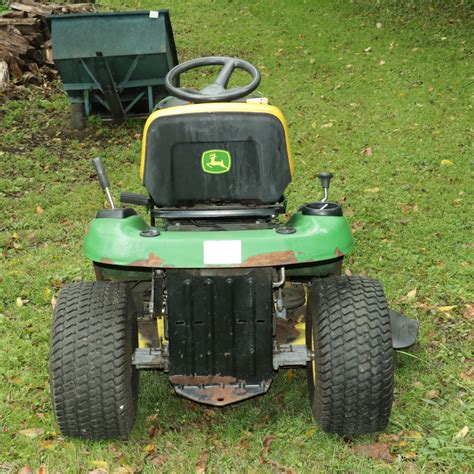 John Deere 100 Series Riding Mower With Trailer Ebth