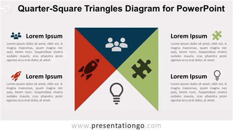 Quarter Square Triangles Diagram For Powerpoint Presentationgo Com My