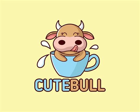 Cute Bull Svg Cow In A Milk Cup Svg Baby Cow Vector Design Baby Bull