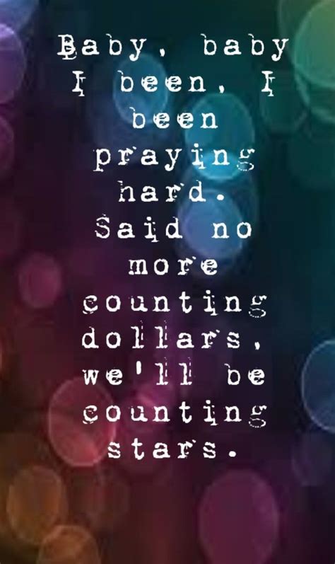 One Republic Counting Stars Song Lyrics Song Quotes Songs Music