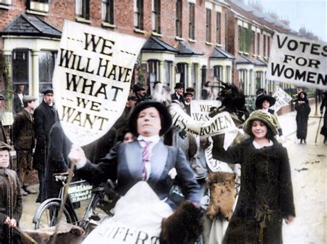 suffragettes in color striking images show the militant campaign for women s suffrage led by