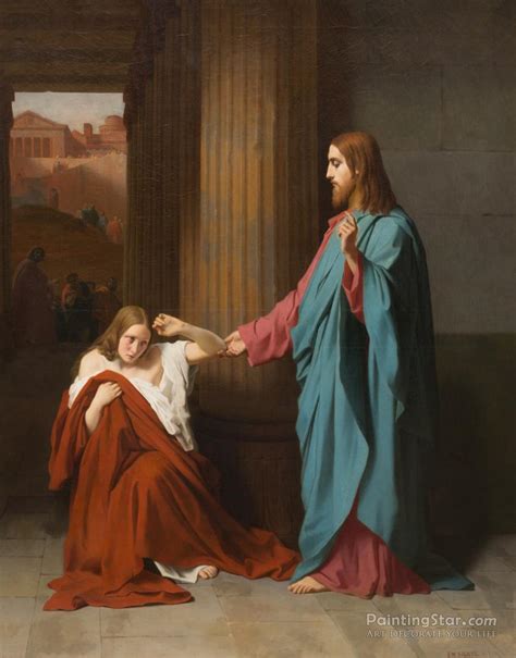 Christ And The Woman Taken In Adultery 1842 Artwork By Émile Signol