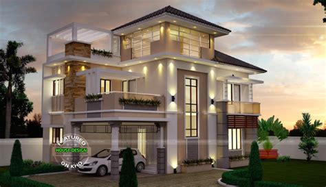 3 stories residence with maid's bedroom autocad plan 3 level residence with service room in autocad dwg dimensions, residence with front and back gardens, storage Three Story House Design Home Style - House Plans | #145916